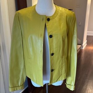 Vintage Spiegel Chartreuse leather Jacket